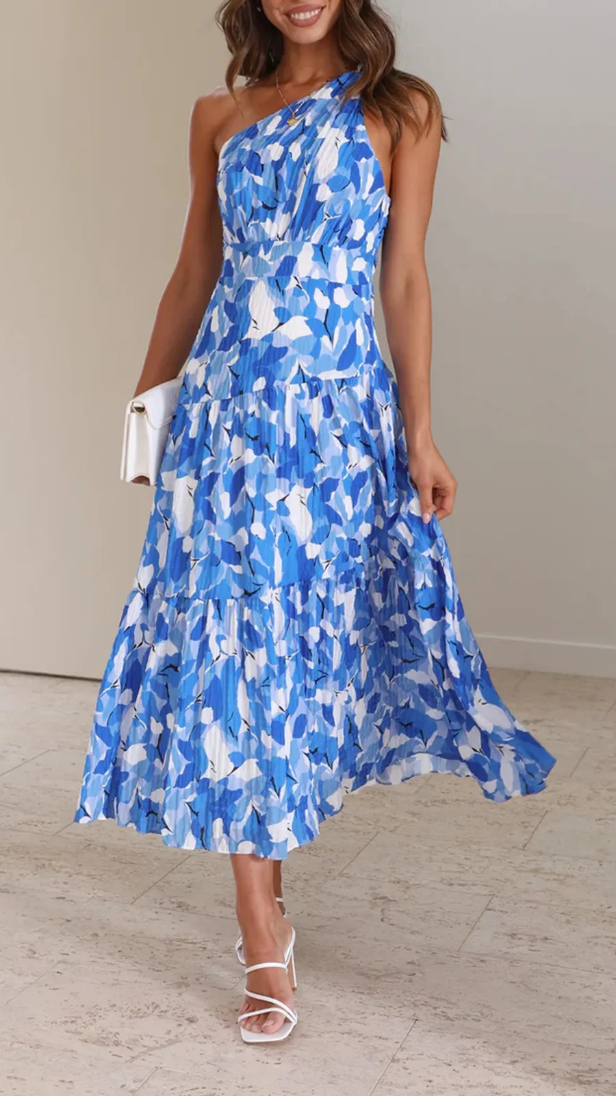 Knot Detail In Shoulder Strap Maxi Dress