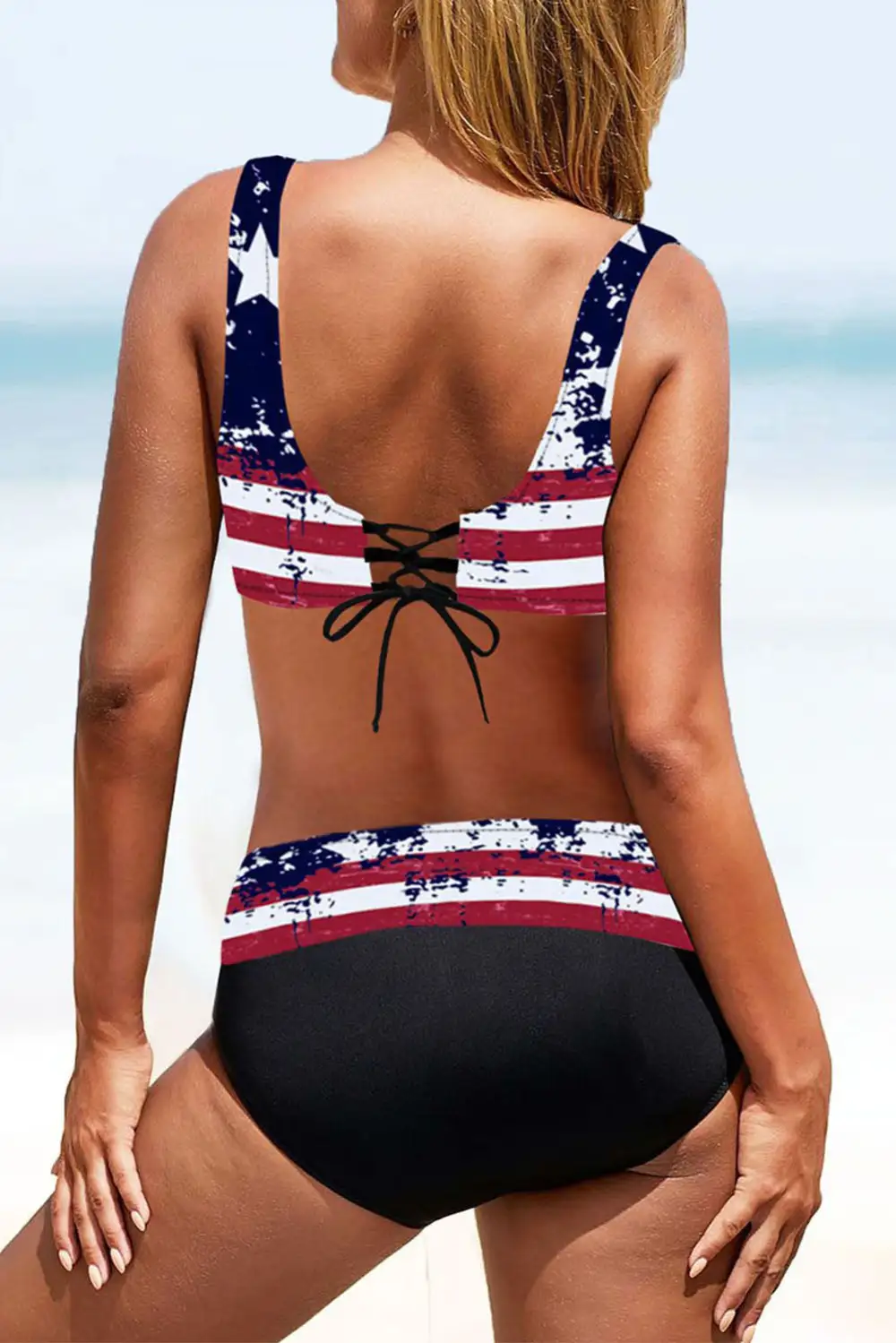 Swimwear American Flag Patriotic Patriotic Bikini Sets