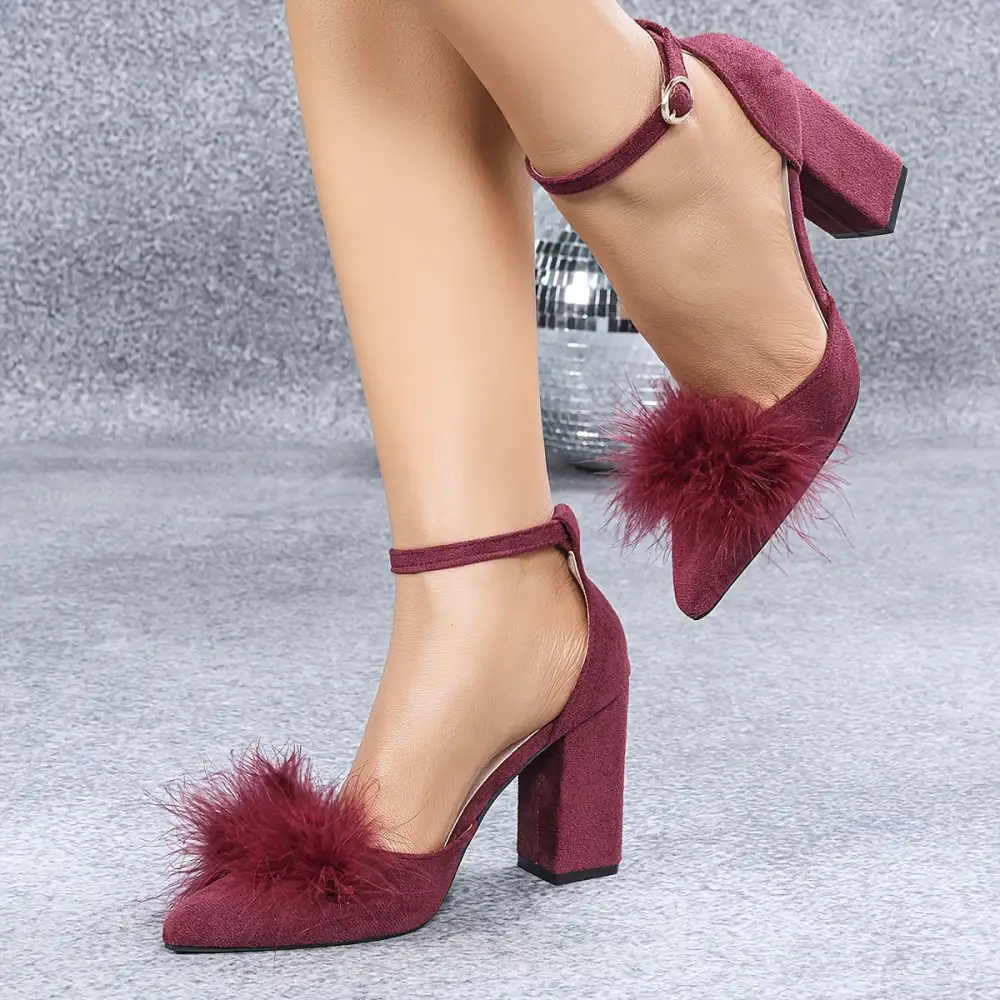 Soft Lined Block Heel Shoes