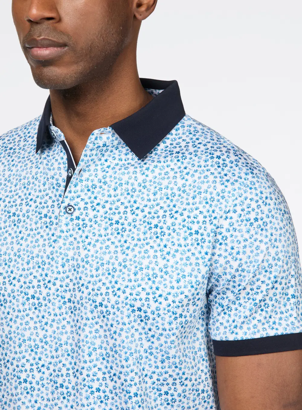 Flower Print Casual Polo