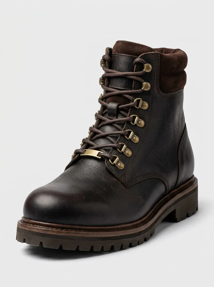Men's Vintage D-Ring Lace-Up Work Boots