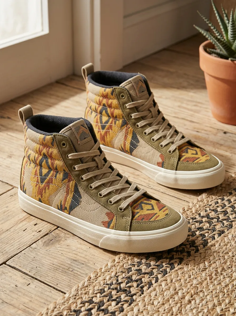 Women's Boho Style Aztec Pattern Printed High Top Shoes