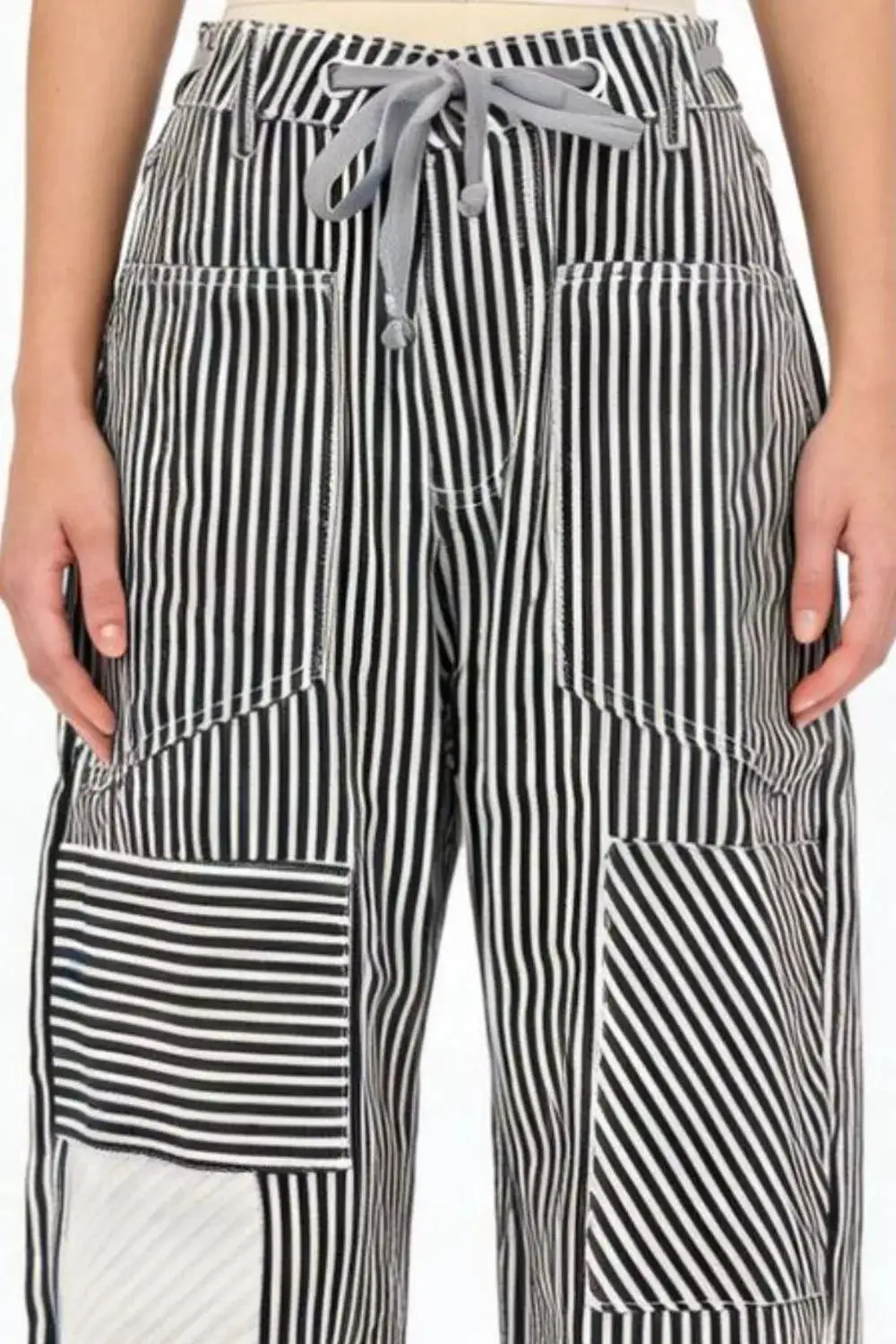 Chic Striped Wide Leg Pants