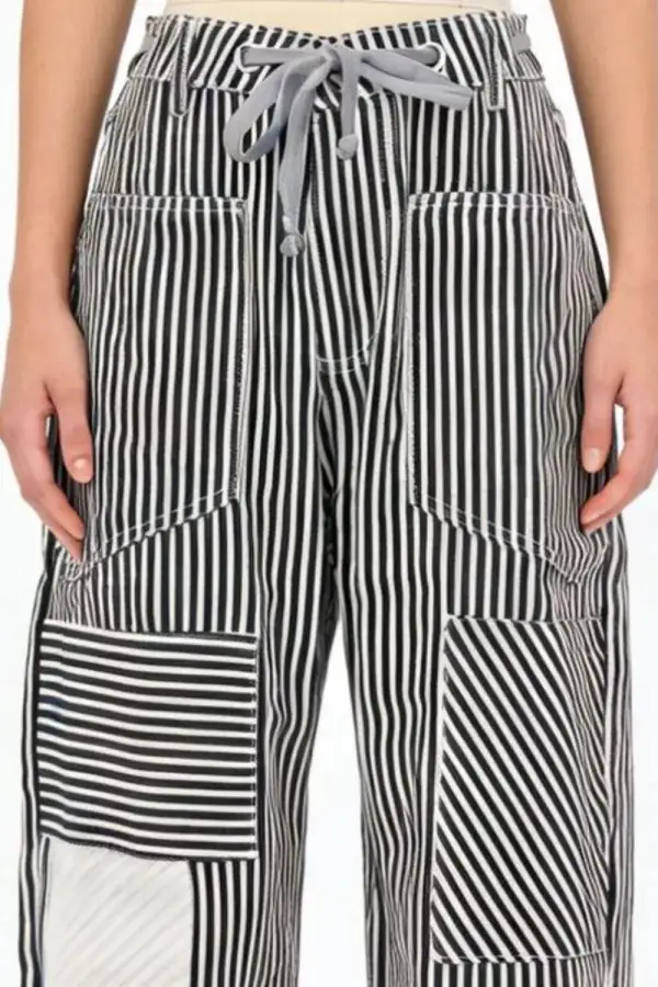 Chic Striped Wide Leg Pants