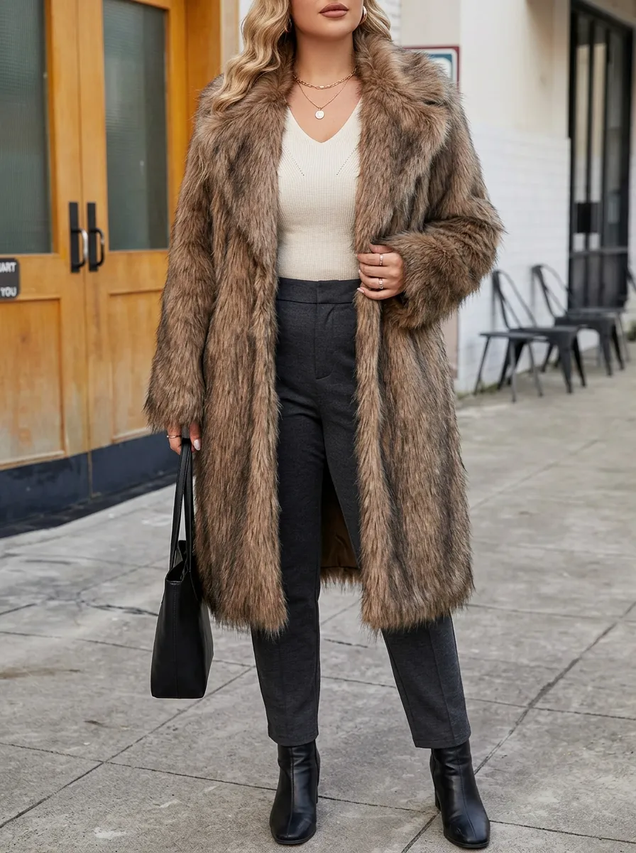Longline Longline Faux Fur Coat