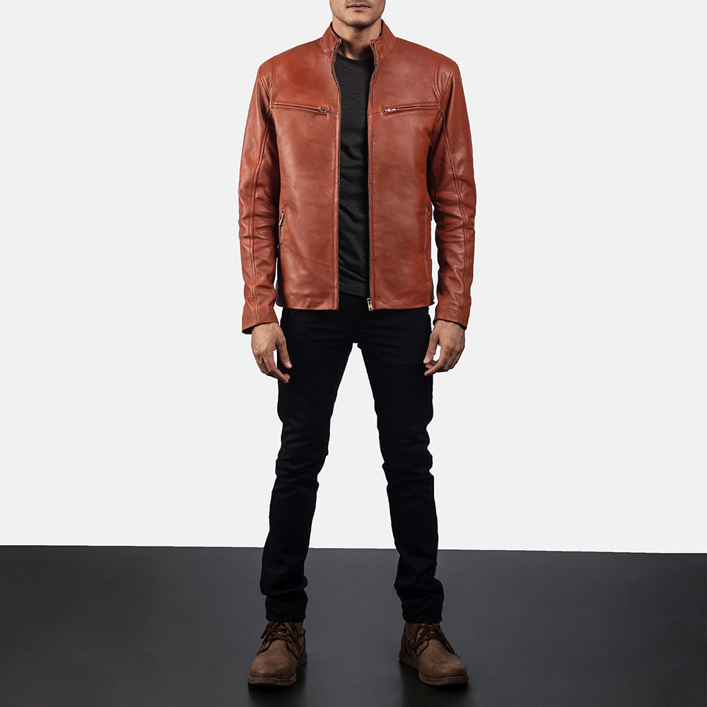 Men's Classic Modern Biker Leather Jacket