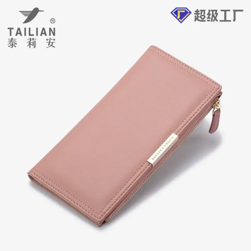 Minimal Slim Zip Wallet Clutch