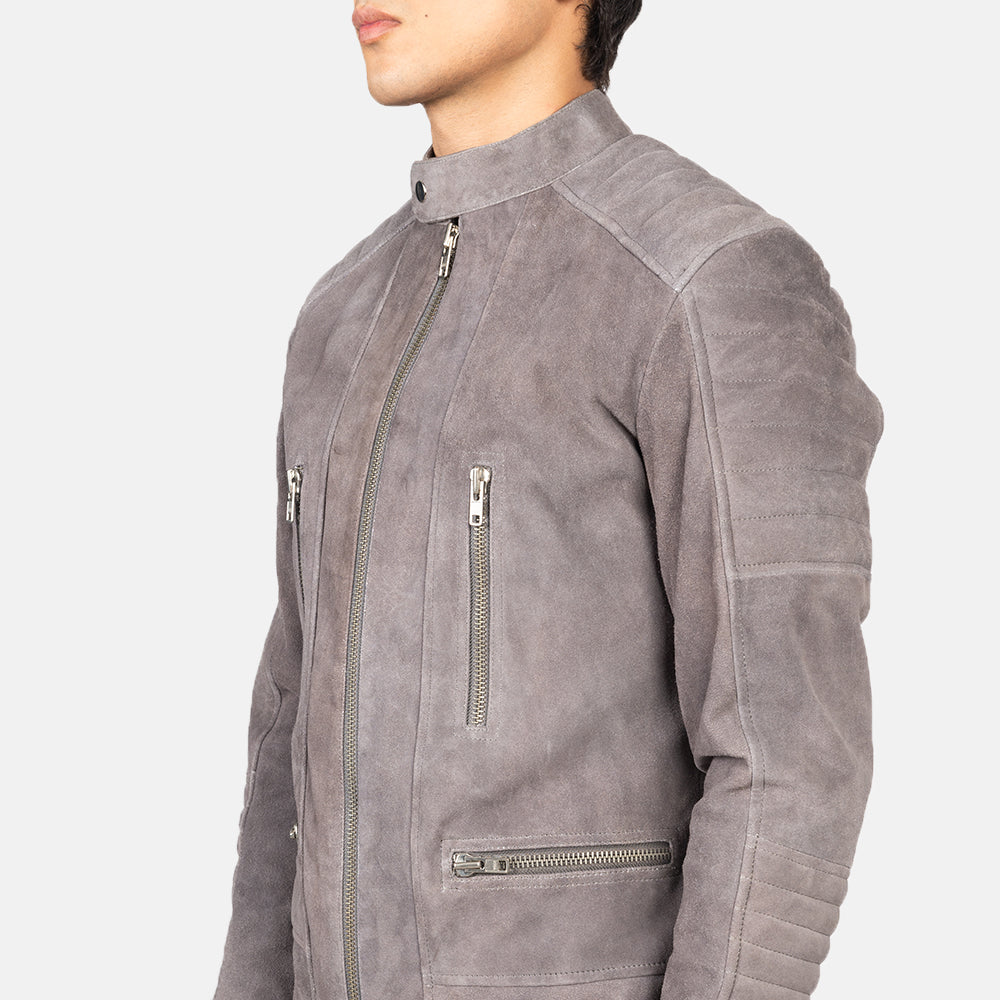 Men's Classic Biker Suede Jacket