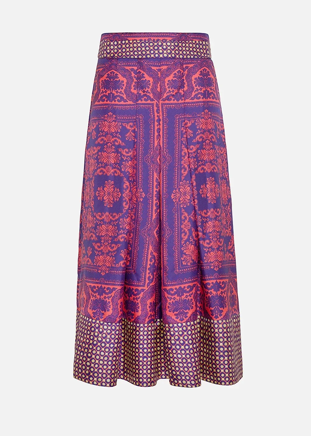Colorblock High Waist Skirt