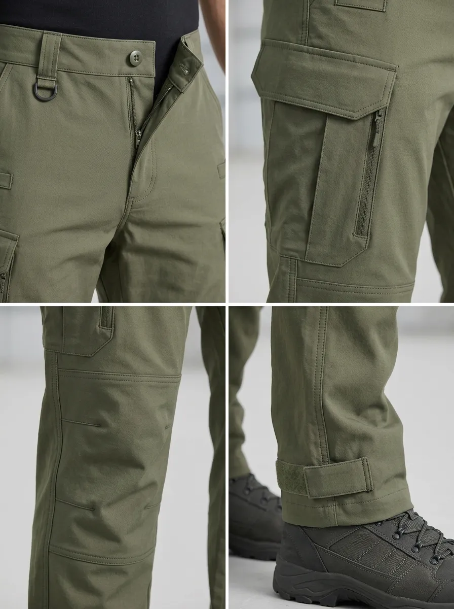 Men's Olive Tactical Utility Cargo Pants