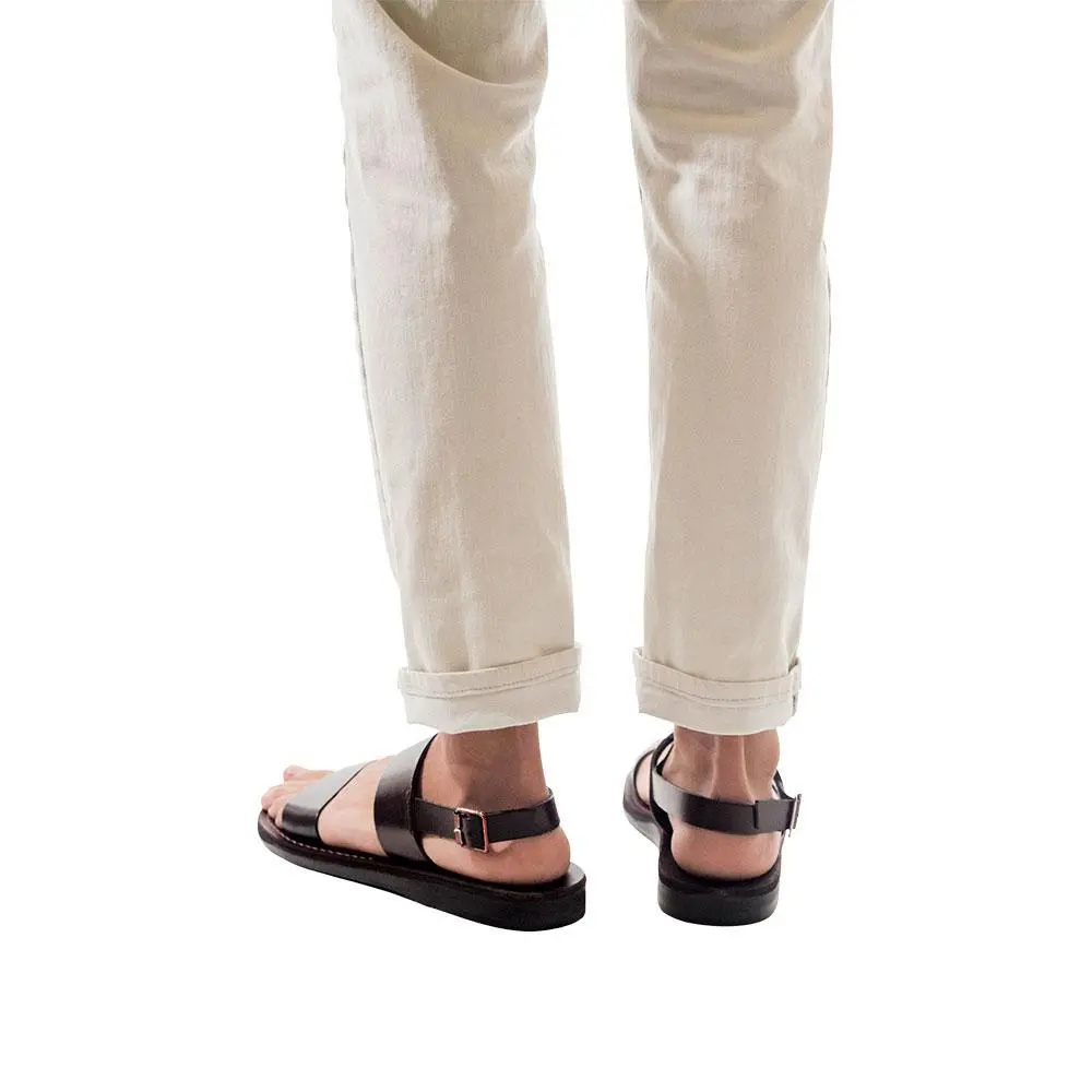 Leather Two Strap Sandals