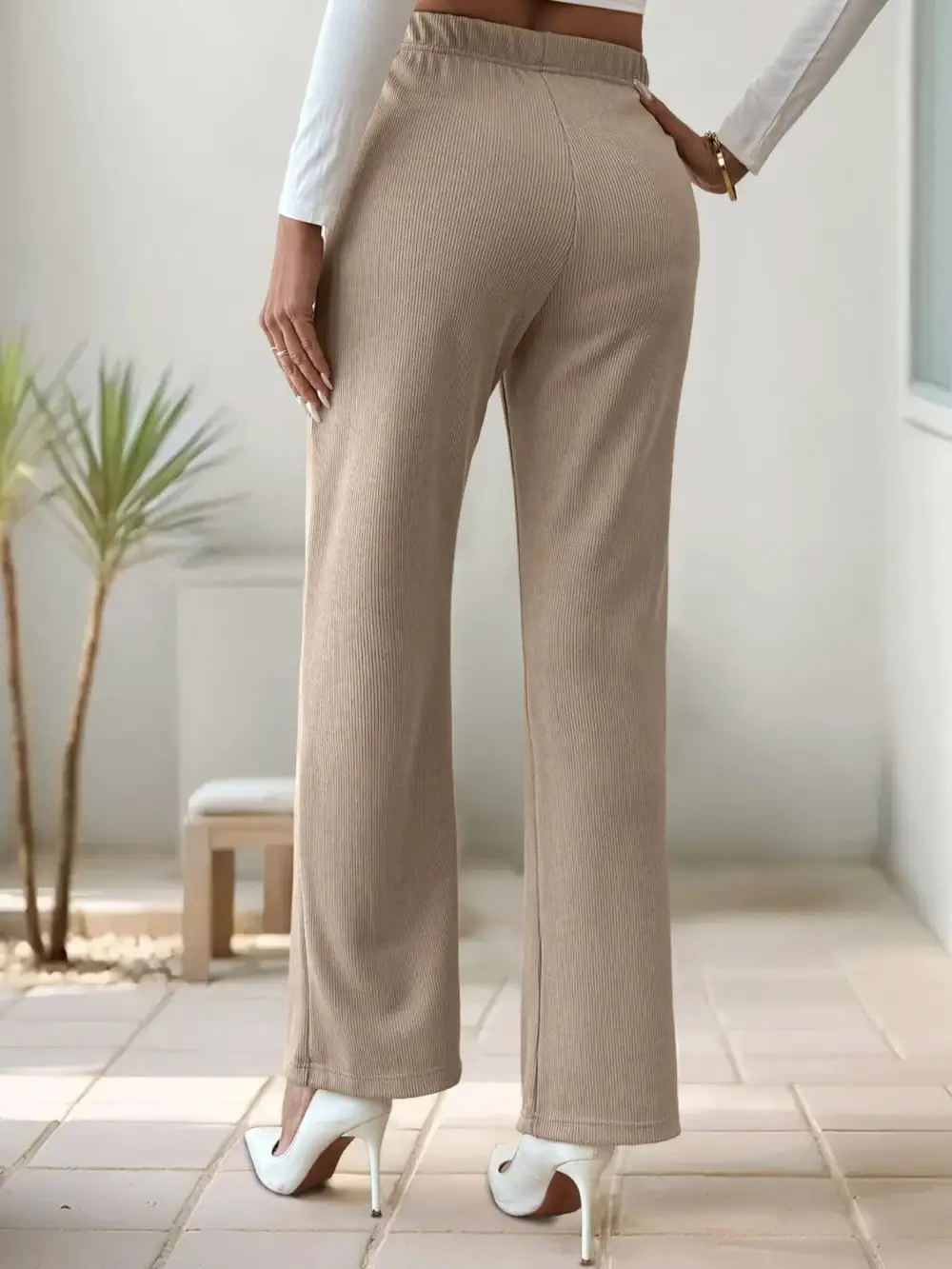 High Waist Slit Pants