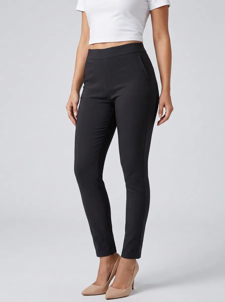 Classic Mid-Rise Women's Stretch Mid-Rise Pants