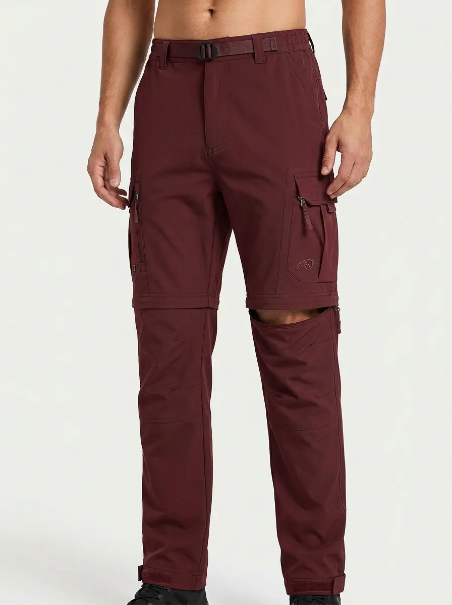 Men's Canyon Utility Mountain Graphic Waterproof Zip-Off Tactical Cargo Pants