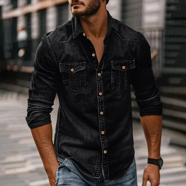 Washed Utility Pocket Shirt