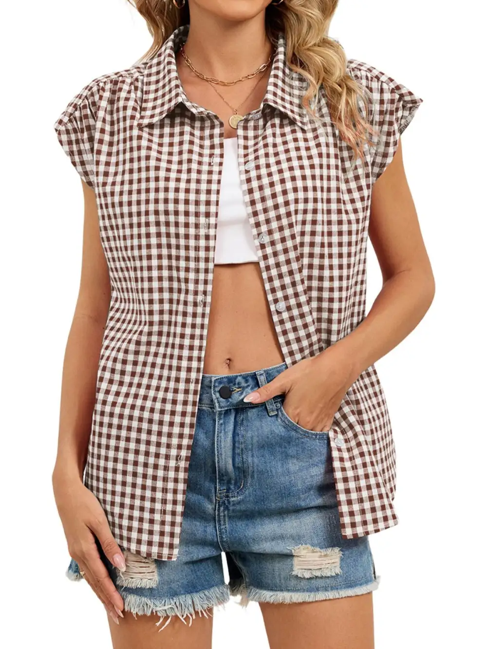 Gingham Button Down Shirt