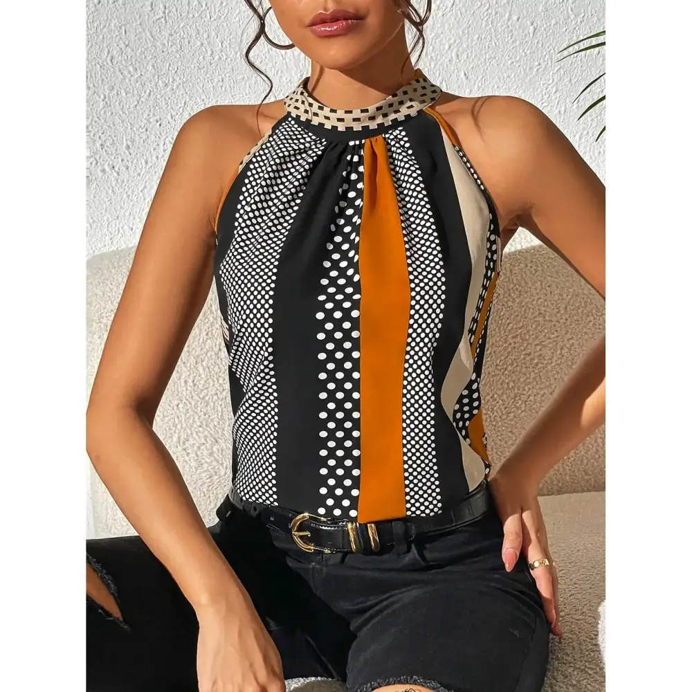Graphic Sleeveless Top