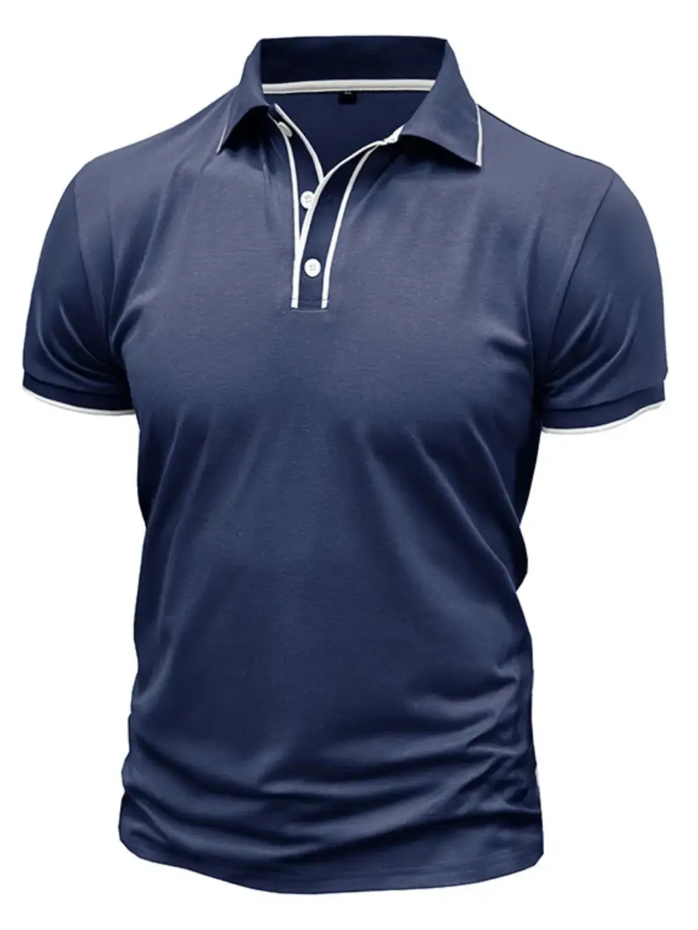 Loose Fit Contrast Detail Collared Polo Shirt
