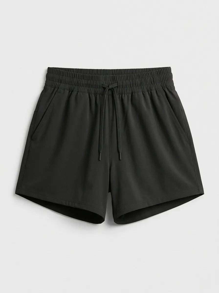 Women's Slant-Pocket Drawstring Casual Shorts