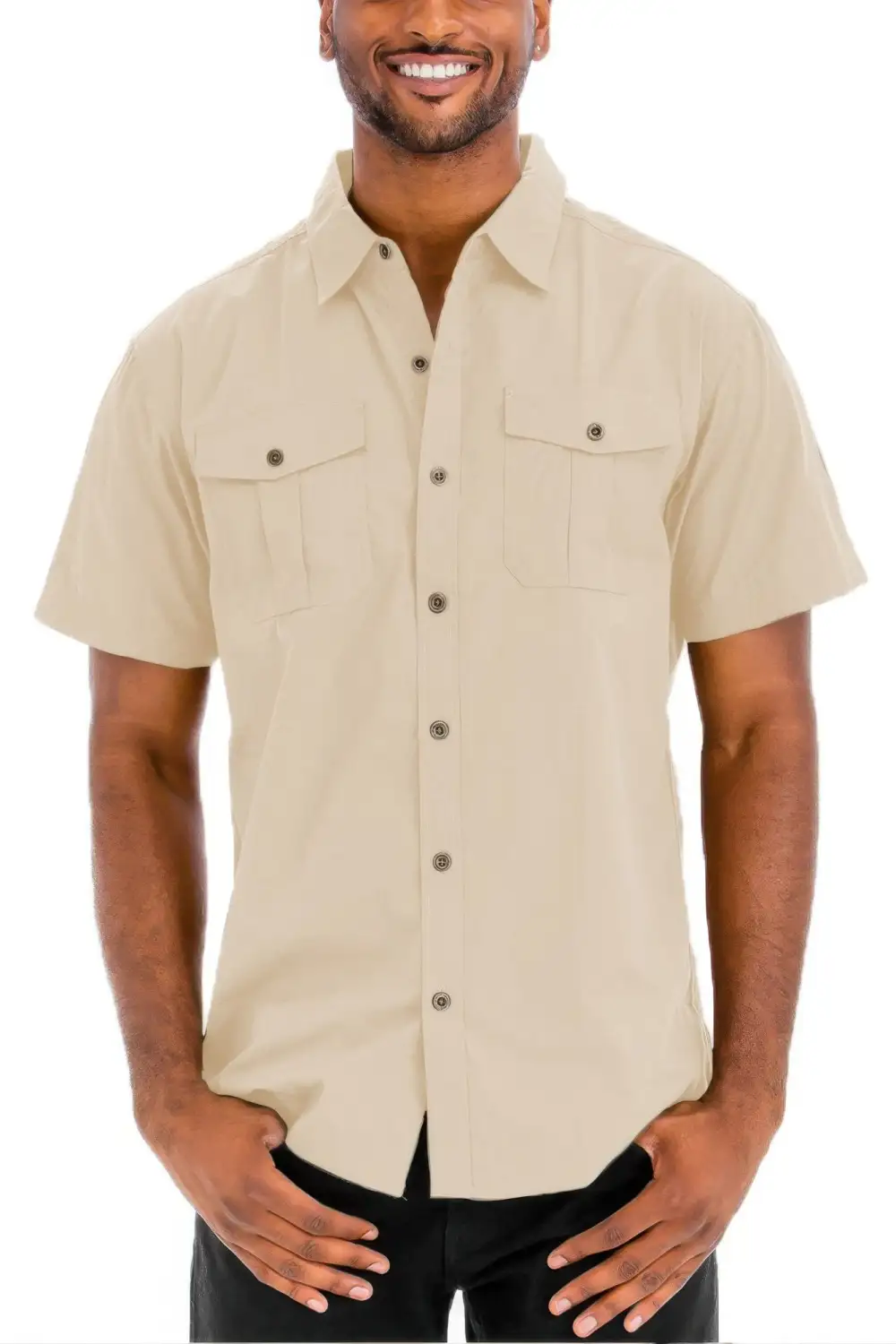 Two Chest Pocket Short Sleeve Shirt