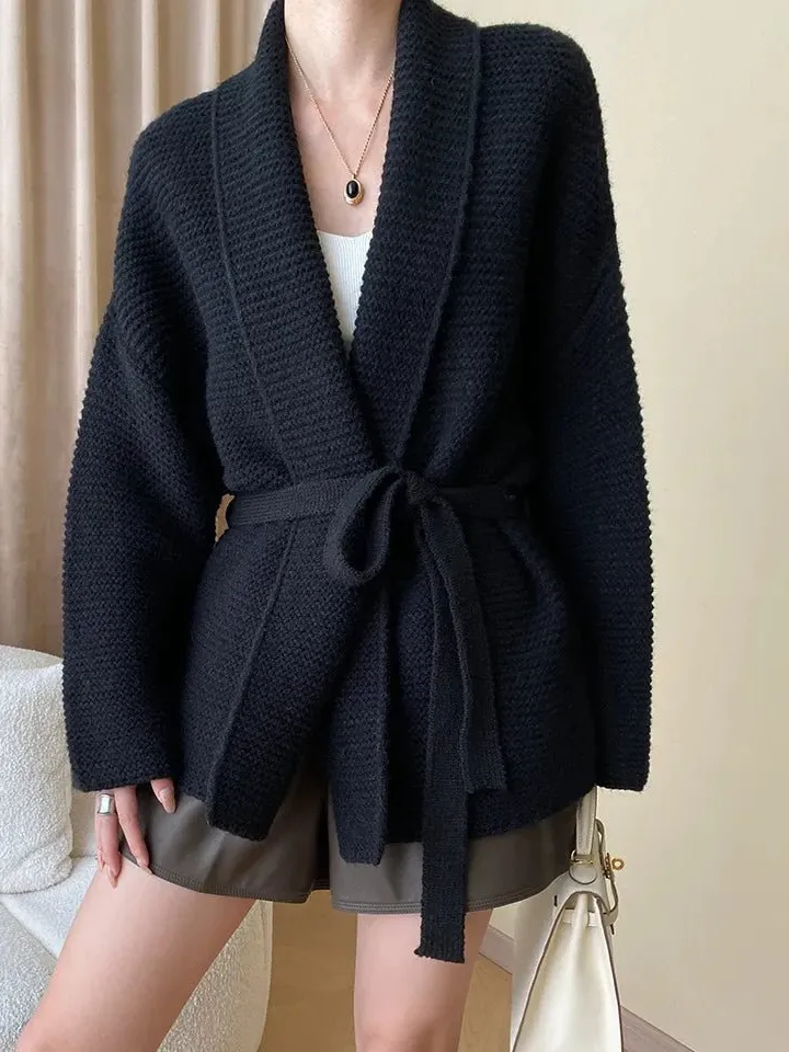 Belted Knit Cardigan