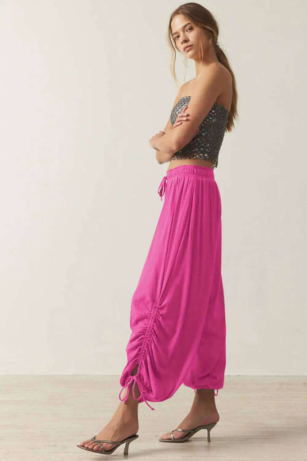 Everyday Drawstring Ruched Pants