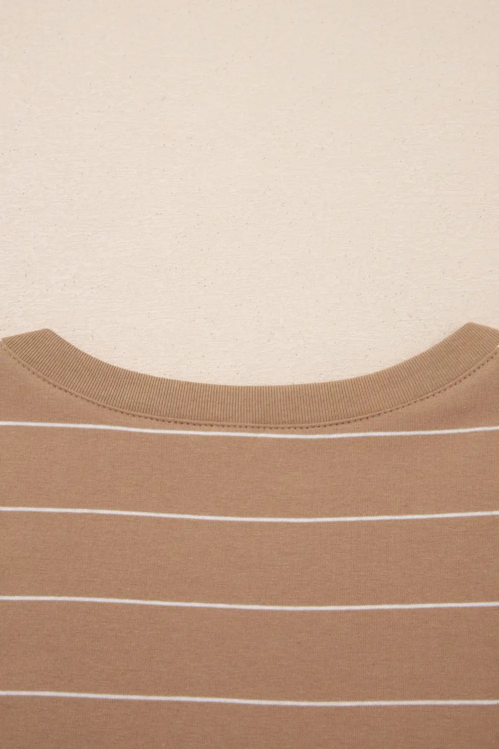 Gathered Detail Striped Slit Short Sleeve Maxi Dress