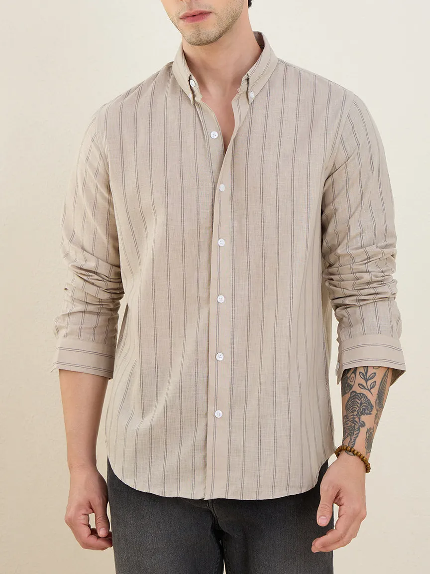 Everyday Striped Slim Fit Button Down Men's Formal Shirt