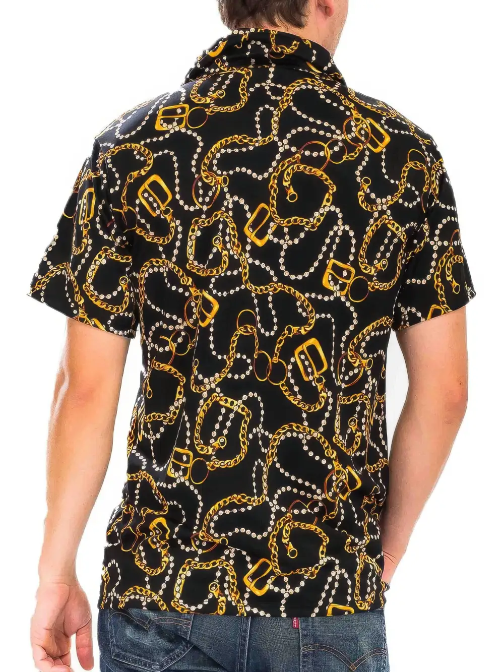 Men's String Bead Status Button-Down Shirt