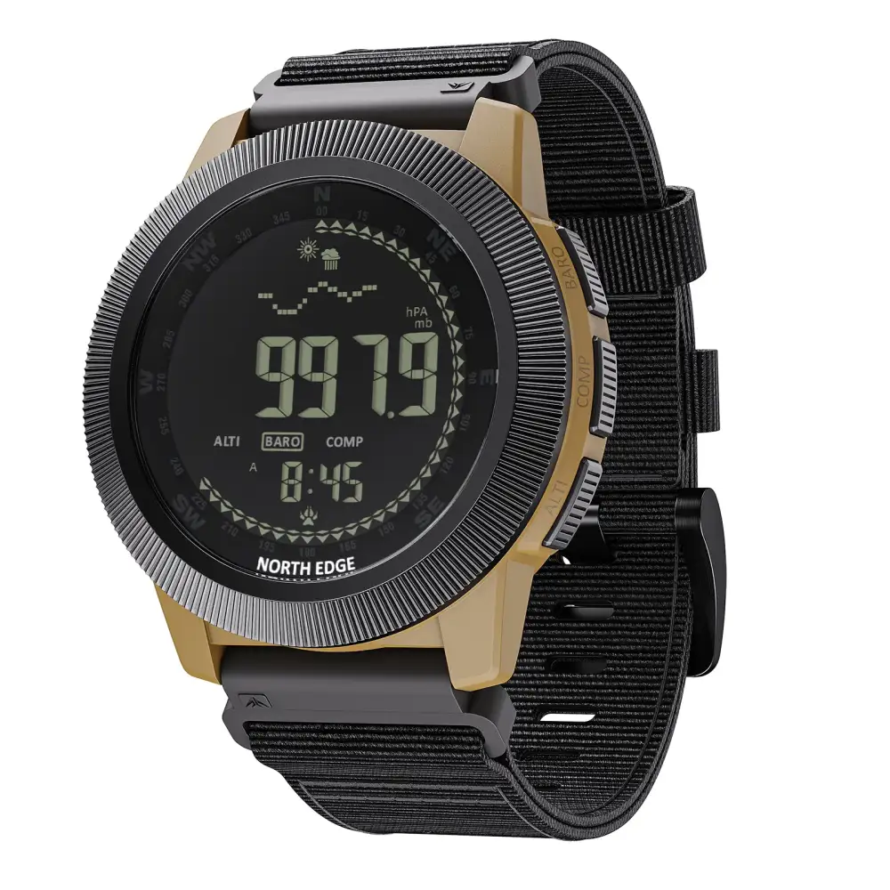 North Edge Altimeter Barometer Compass 50M Tactical Outdoor Watch APACHE-CF