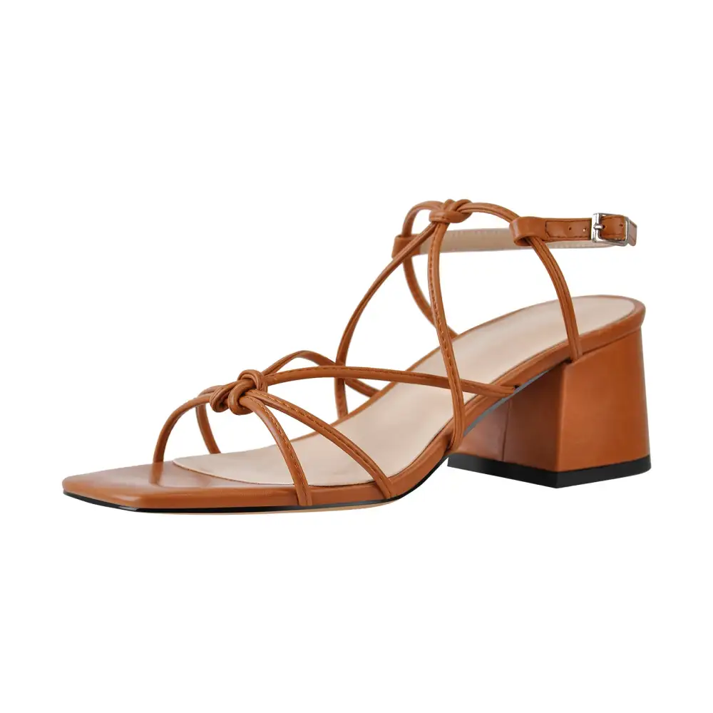 Crisscross Gladiator Strappy Chunky Heel Sandals