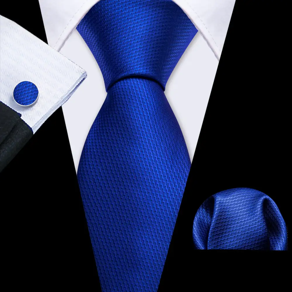 Refined Solid Silk Necktie Set