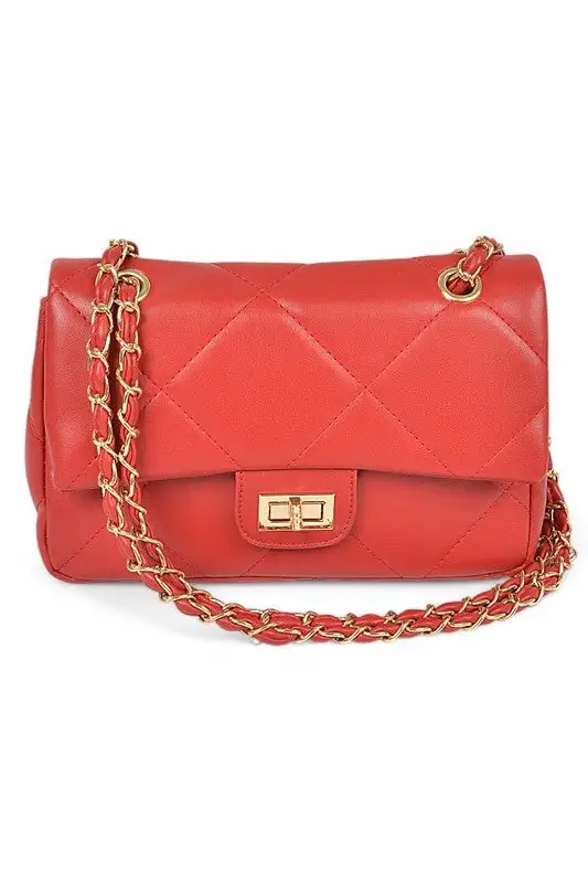 Quilted Twist Shoulder Bag