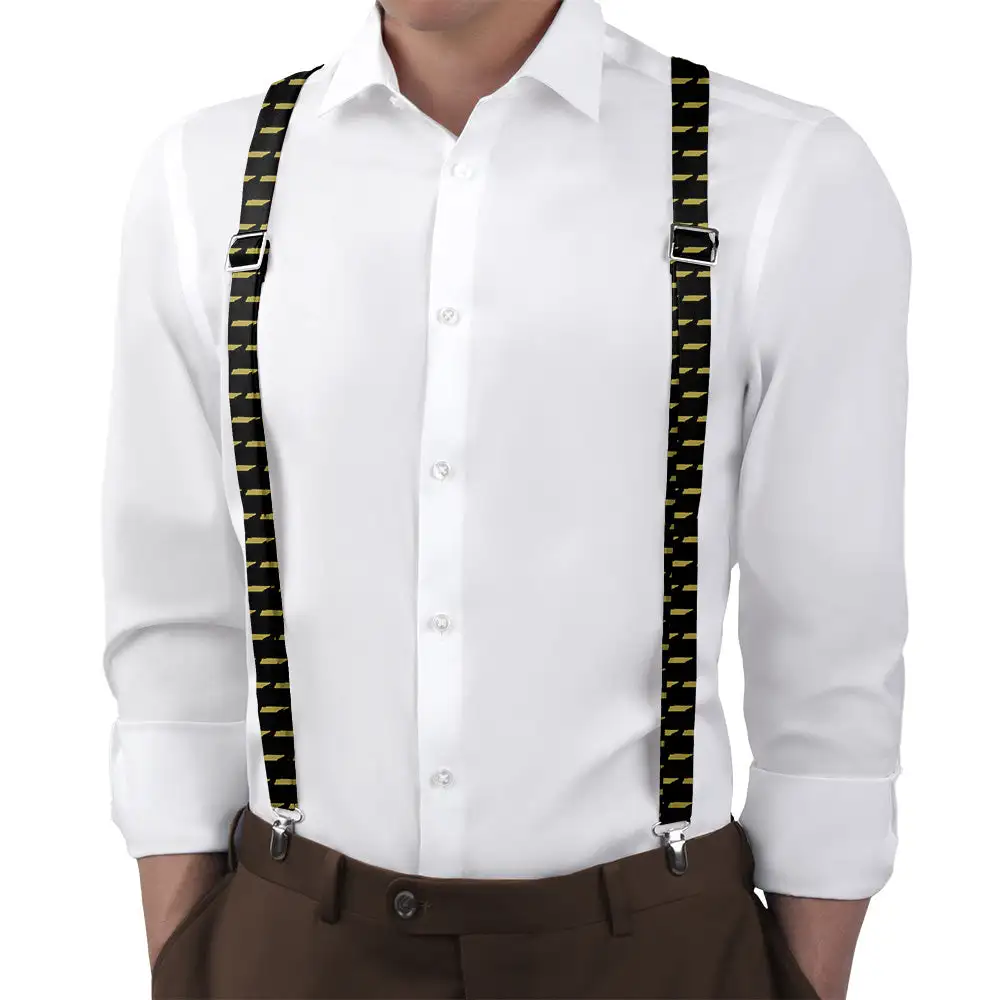 Graphic Pattern Motif Suspenders