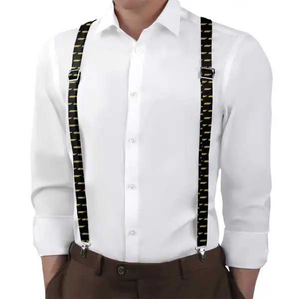 Graphic Pattern Motif Suspenders