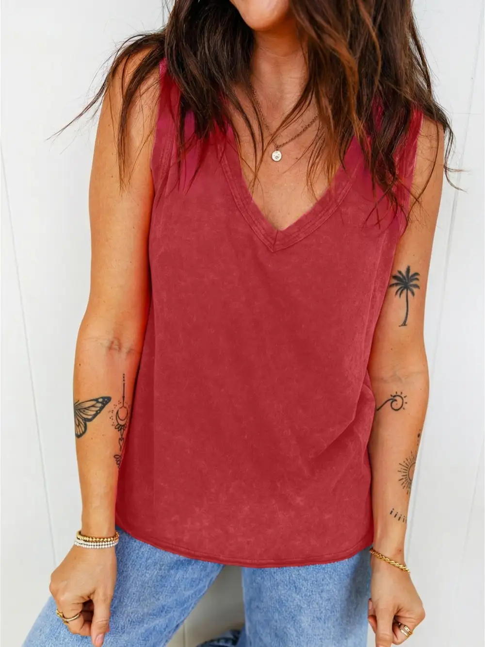 V-Neck Cotton Tank Top