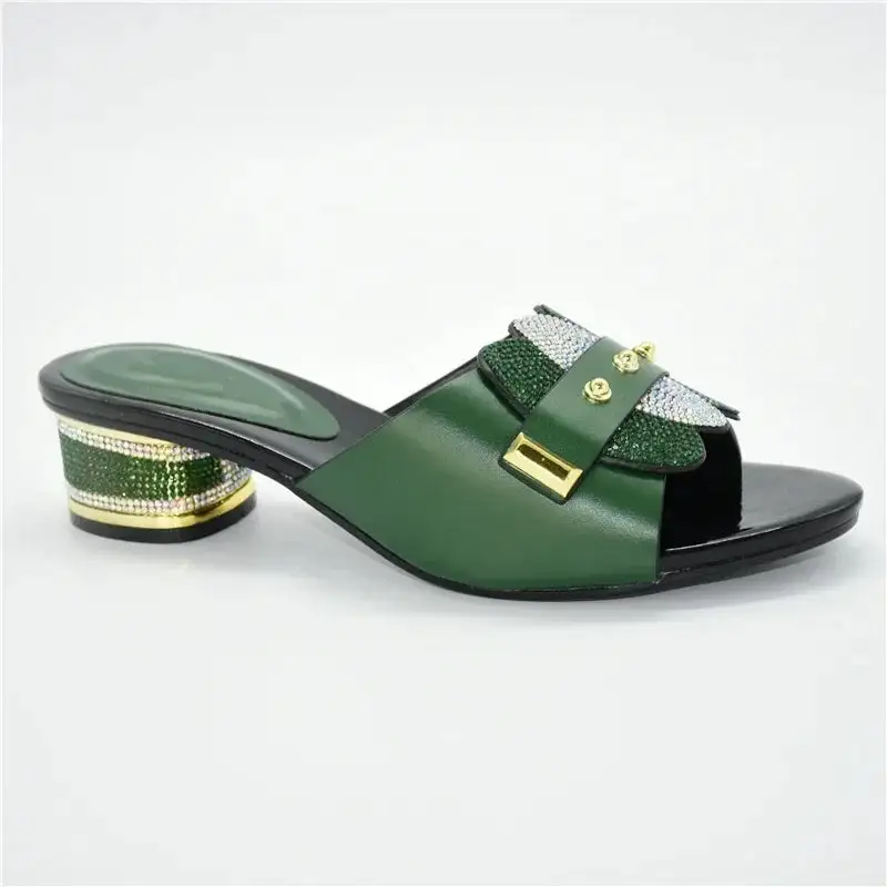 Square Toe Slingback Slip On Block Heel Slides
