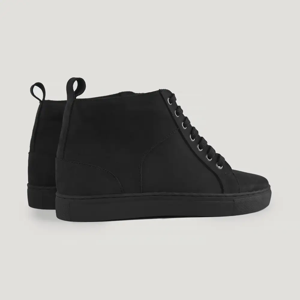 Nubuck Leather High Top Sneakers
