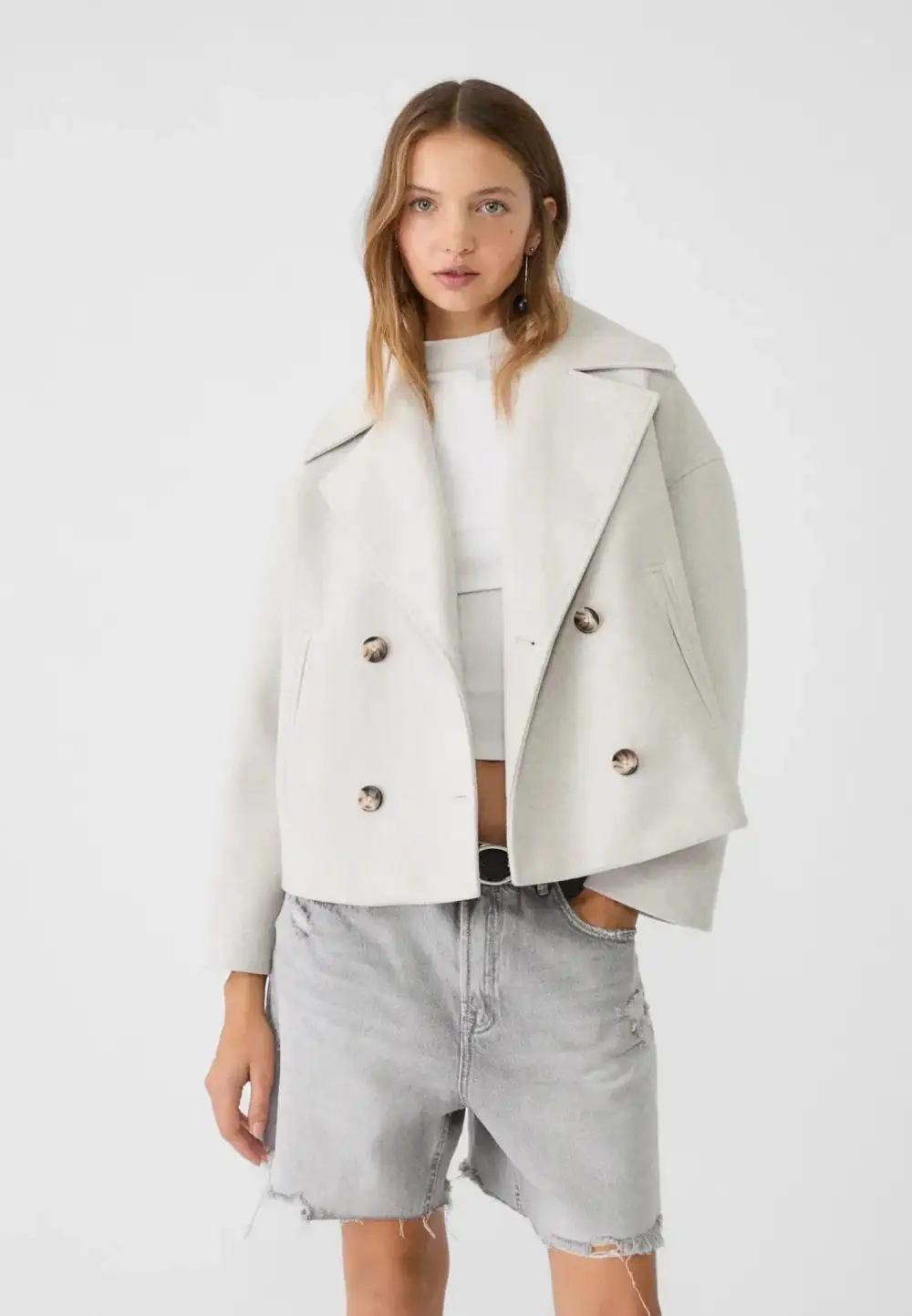  Double Breasted Cropped Jacket