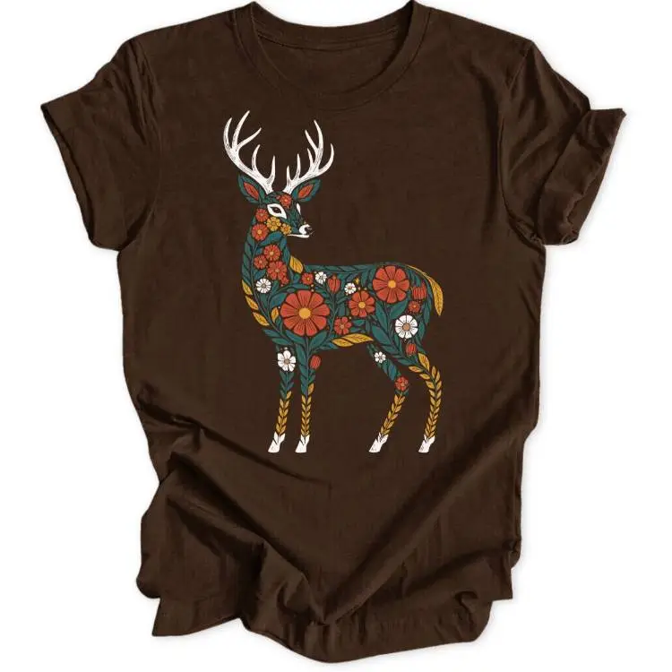 Floral Deer Unisex T-Shirt