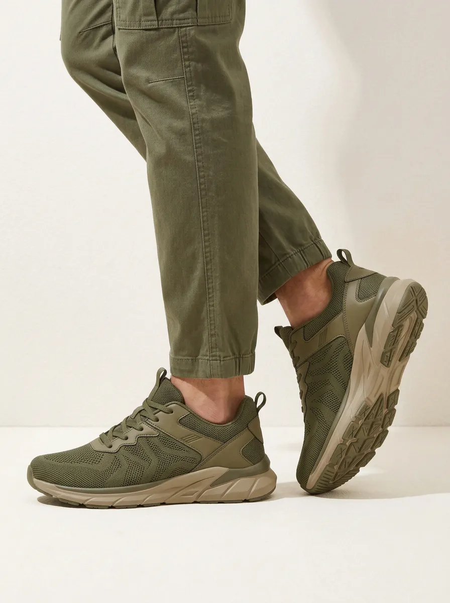 Men's Mesh Breathable Print Sneakers