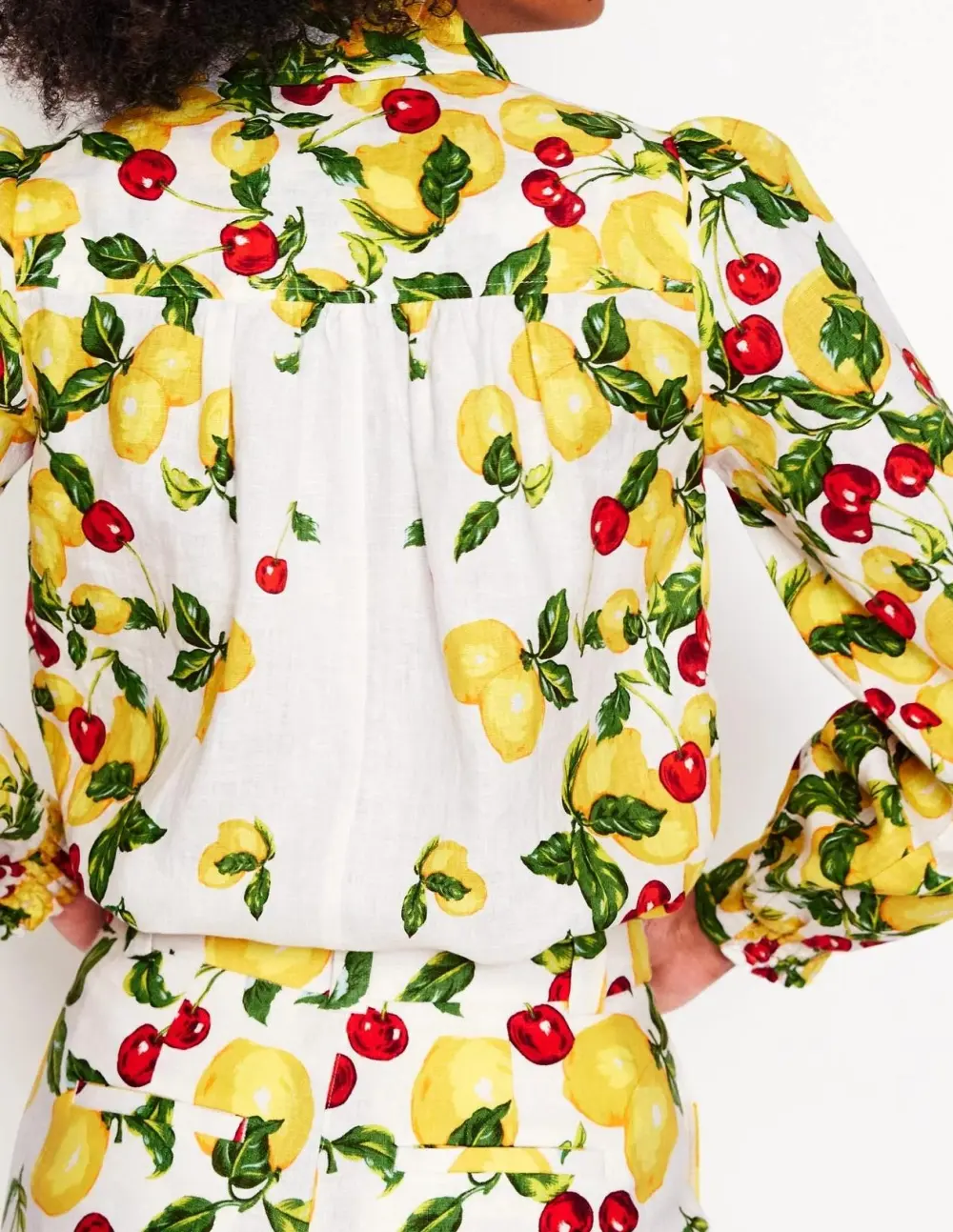 Placement Print Linen Shirt