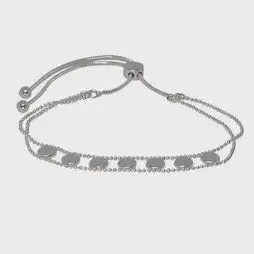 Hammered Disc Slider Bracelet