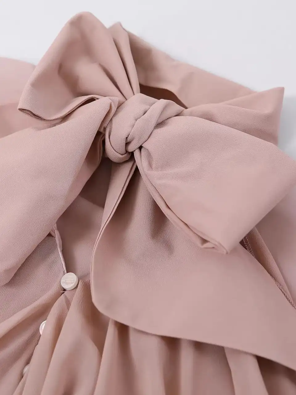 Chiffon Bow Flowy Maxi Dress