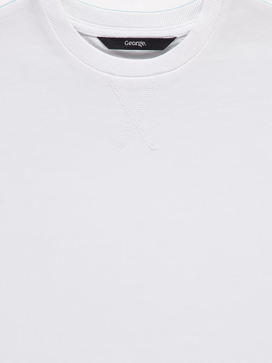 White Short Sleeve T-Shirt detail 2