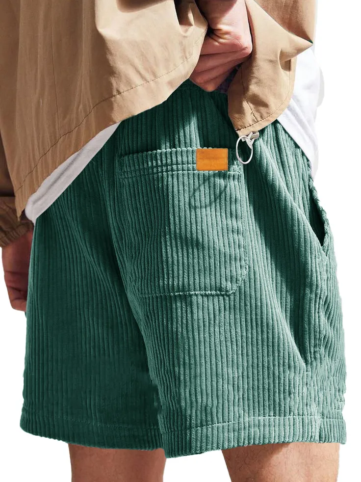 Roomy Corduroy Seamed Detail Shorts