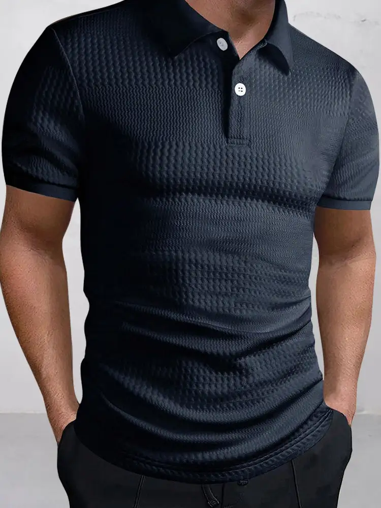 Jacquard Textured Polo Shirt