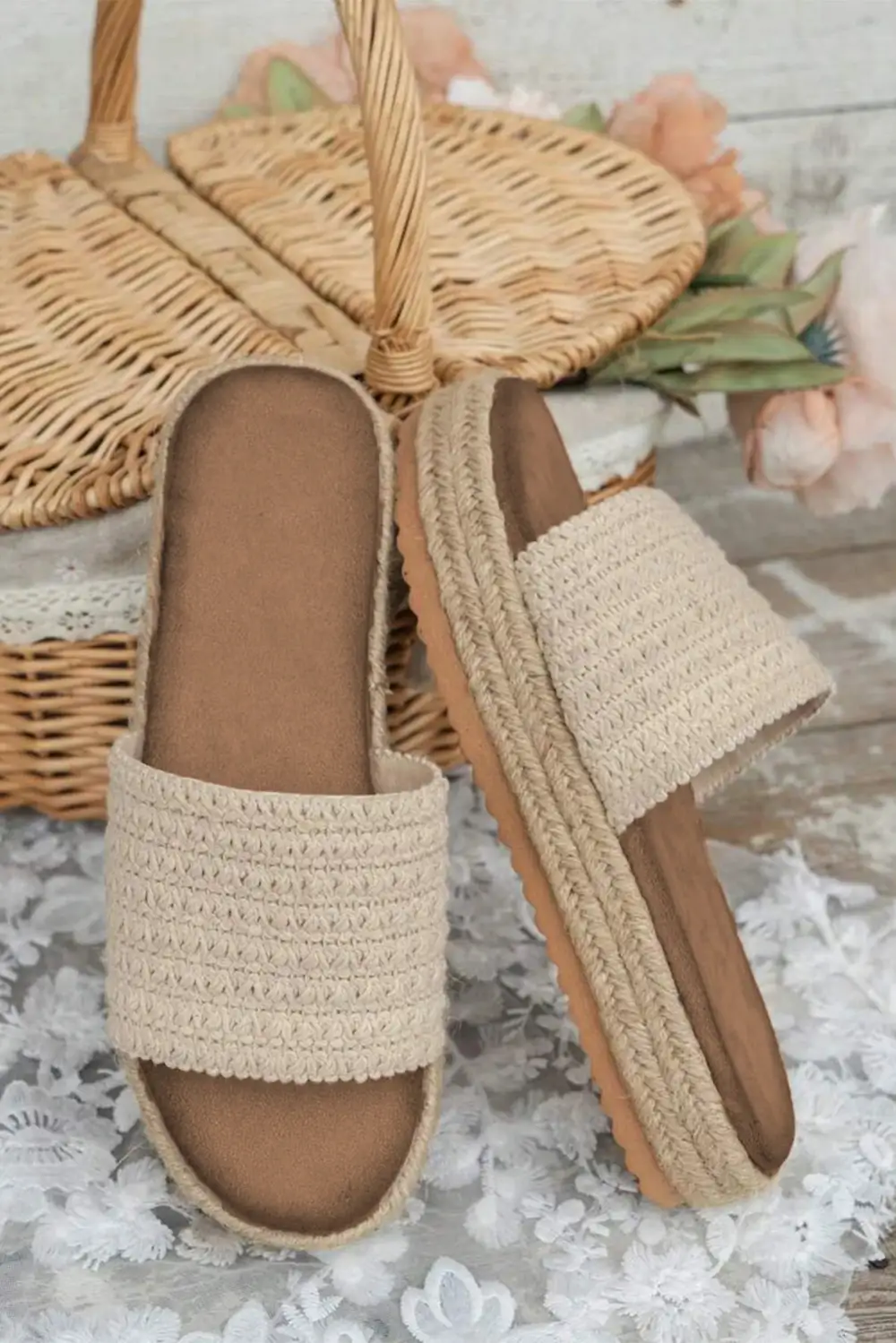Boho Woven Wedge Sandals