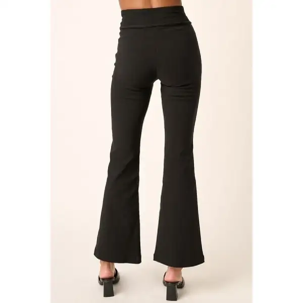 Surplice V Waist Flare Pants