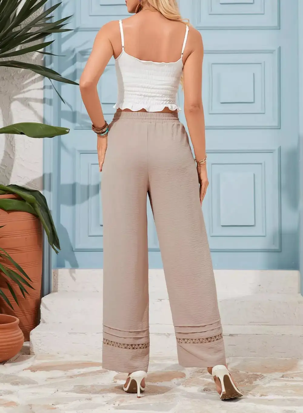 Everyday Casual Wide Leg Drawstring Pants